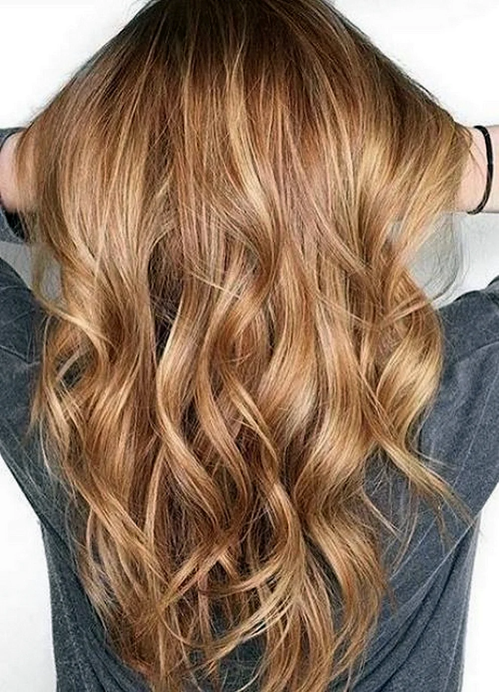 Warm Golden Brown Balayage hair