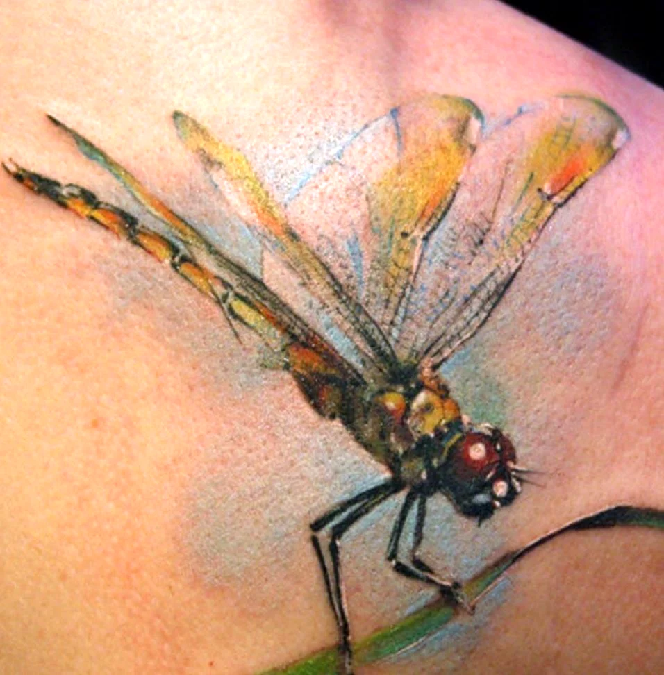 Warrior Dragonfly Tattoo