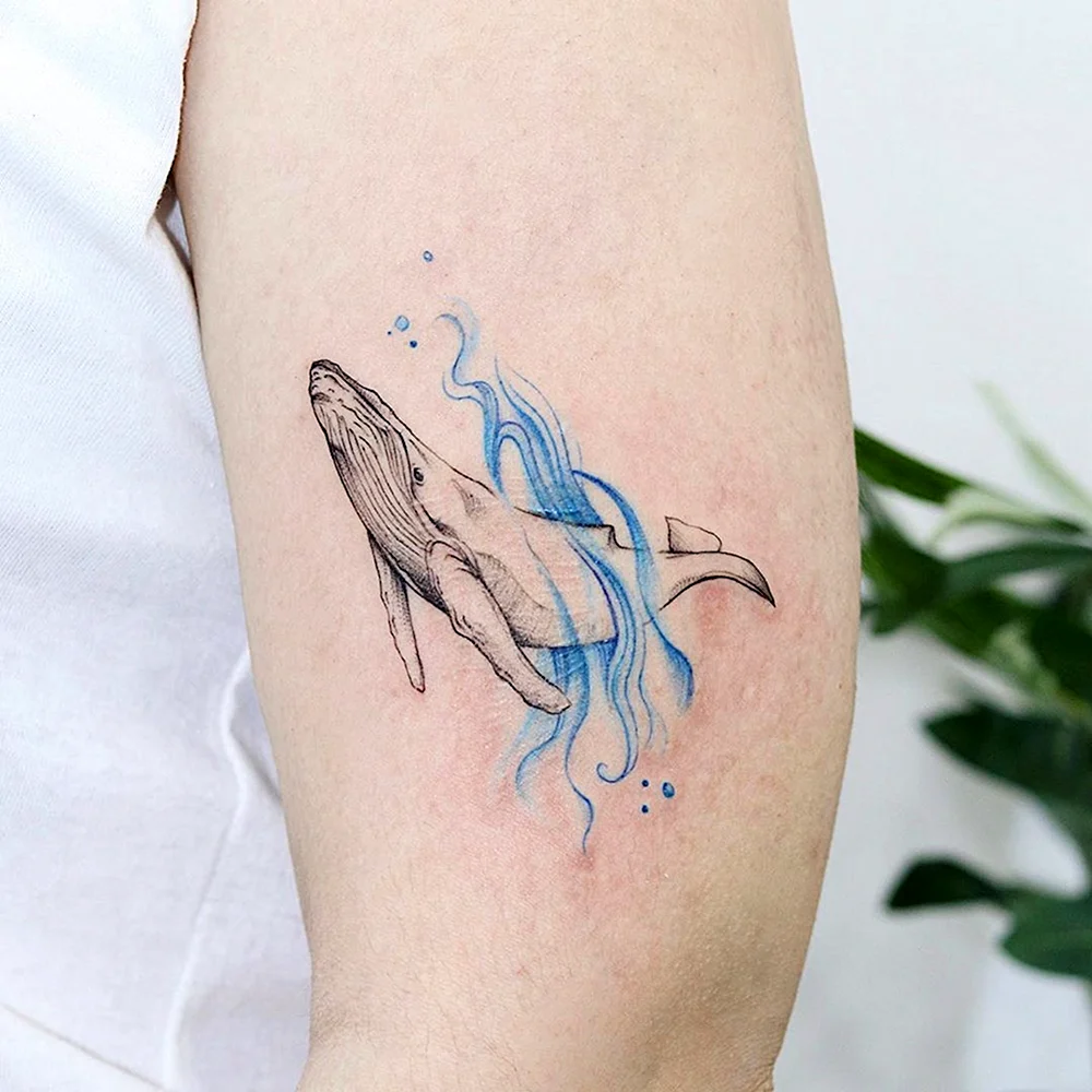 Whale Tattoo for back