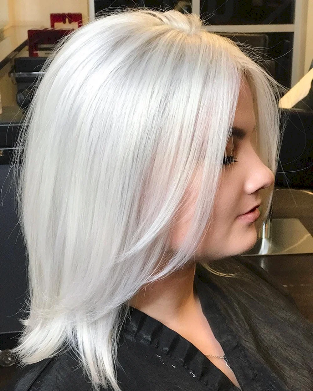 White hair Color