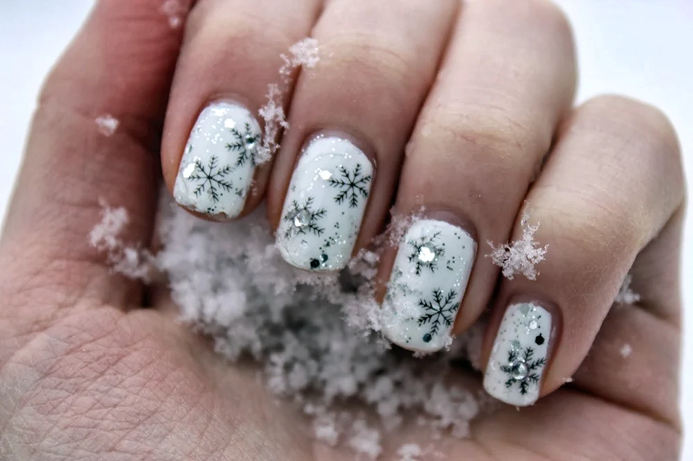 White Snowflake Nail Stickers