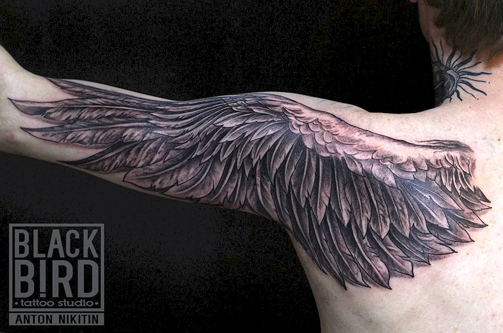 Wings Black Tattoo