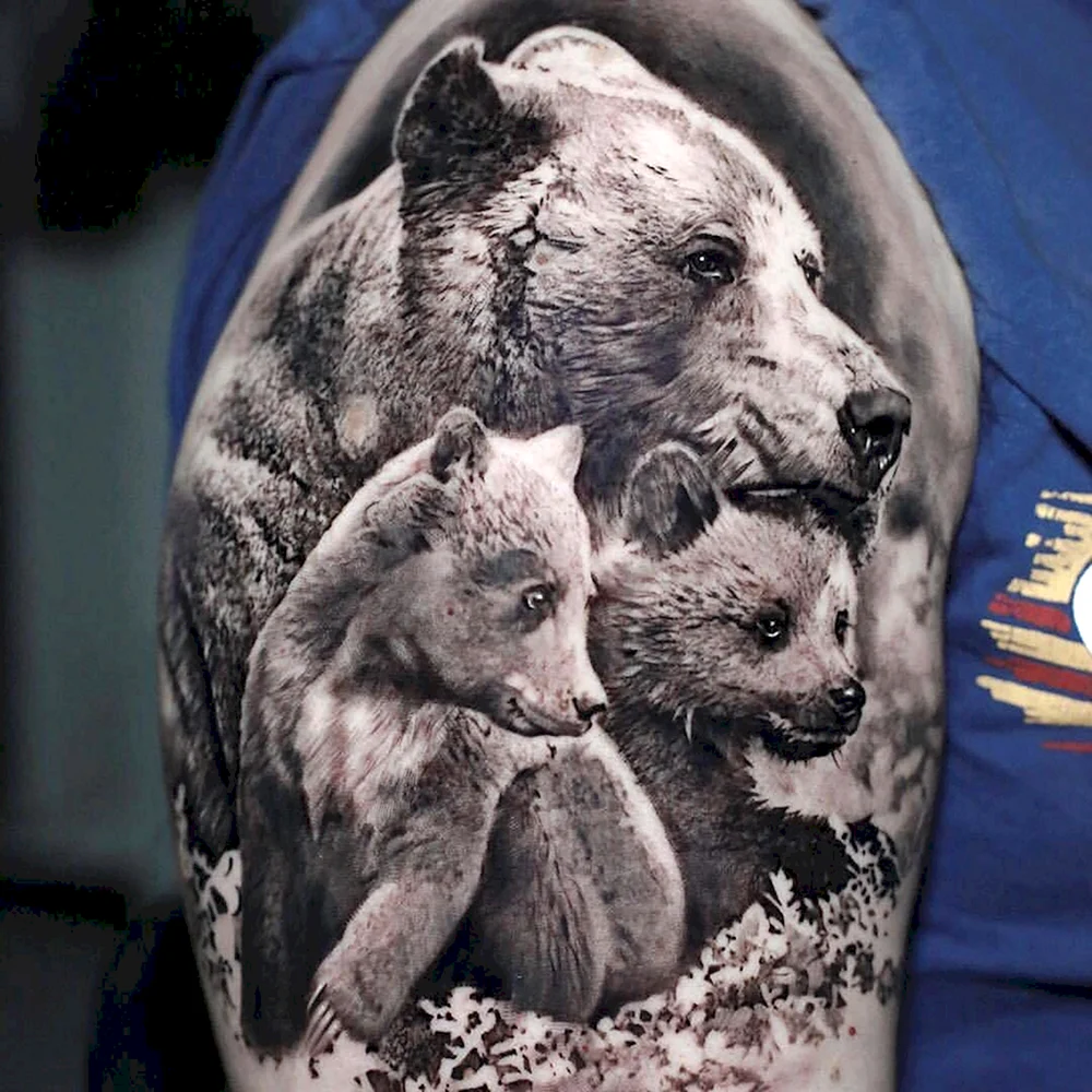 Wolf and Cub Tattoo