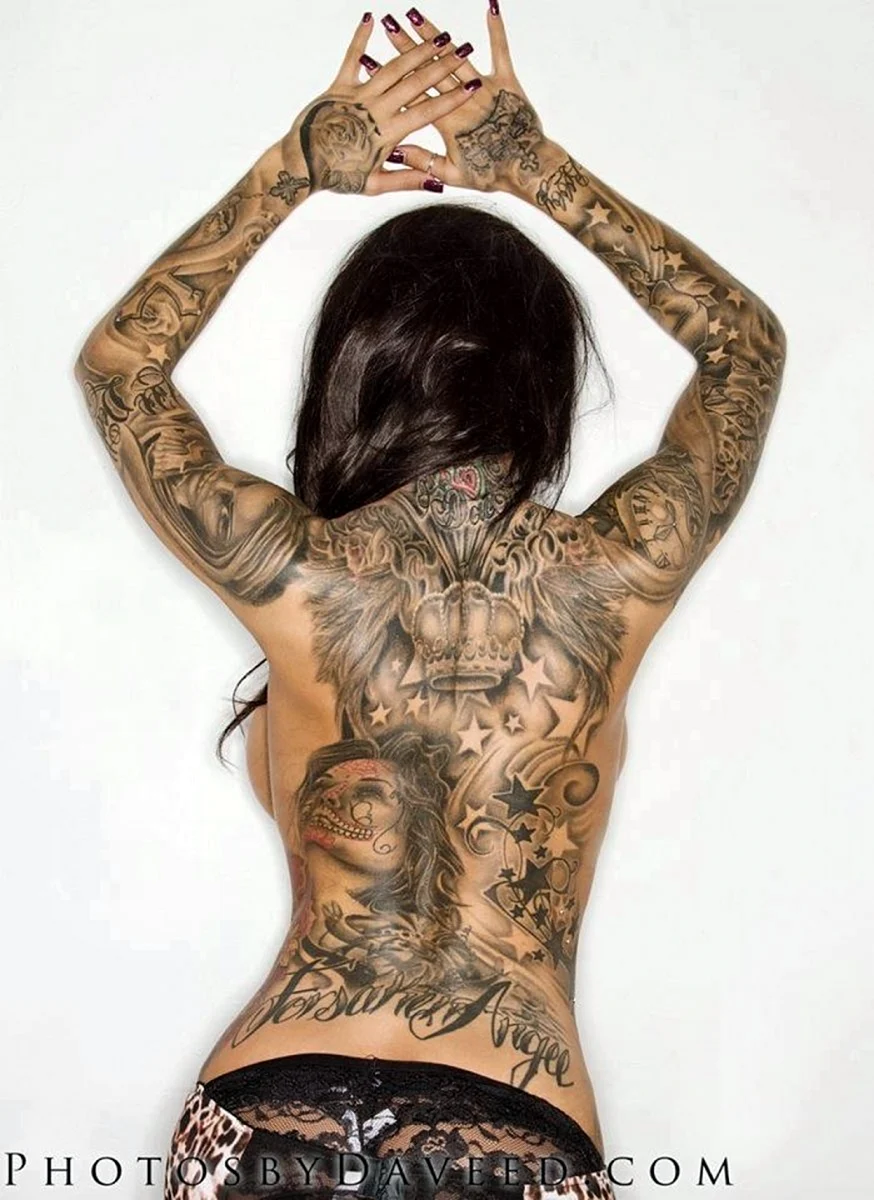 Woman back Tattoo