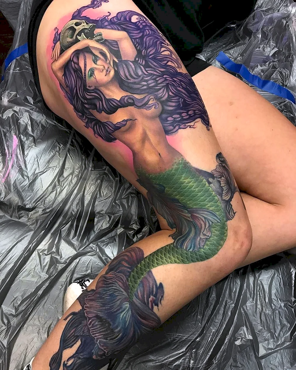 Woman Mermaid Tattoo