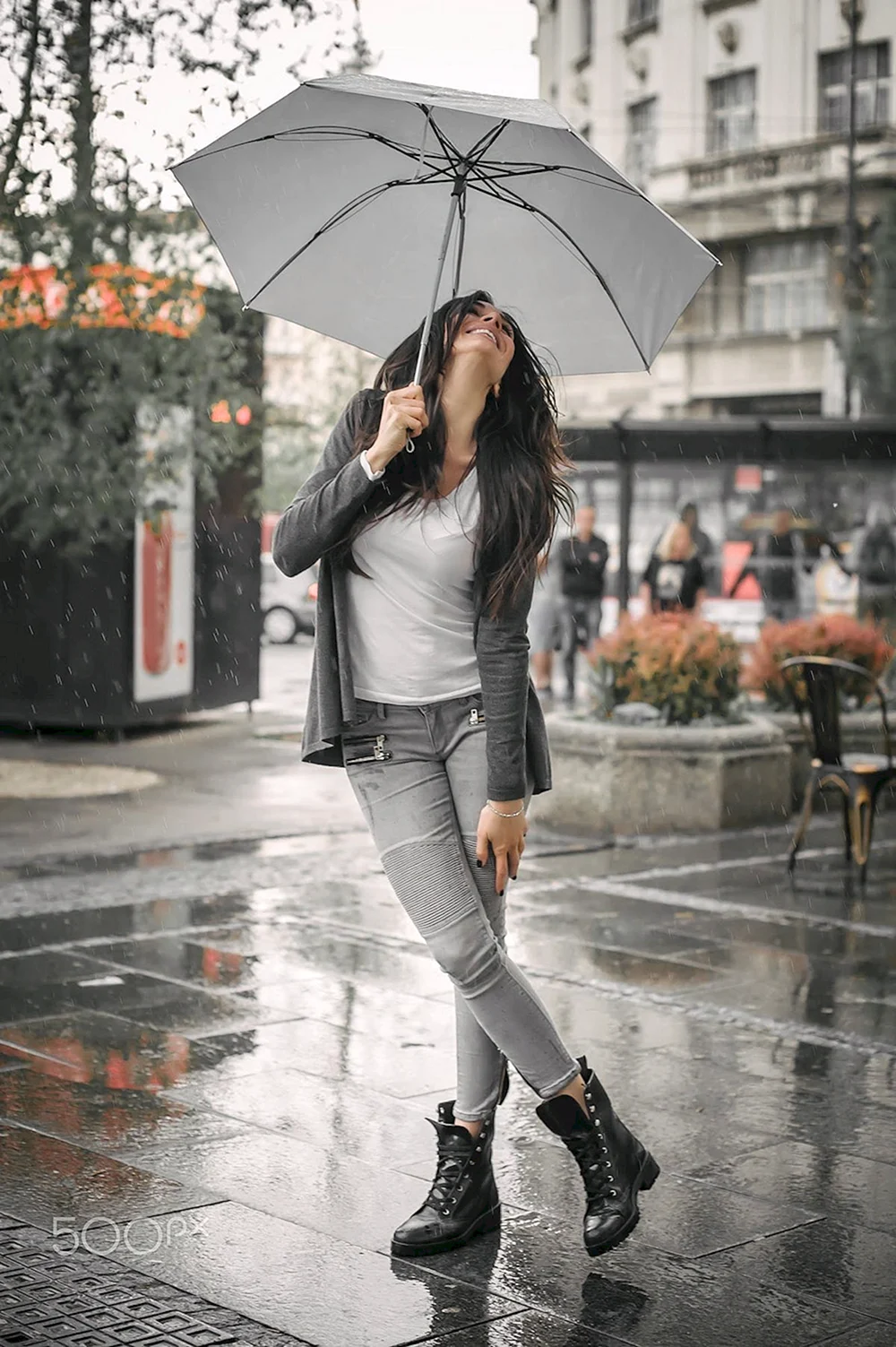 Woman Rain Umbrella