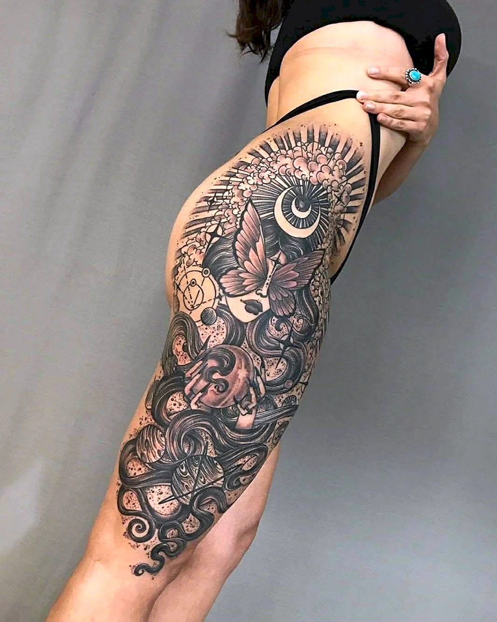 Women Tattoo Leg Sleeve