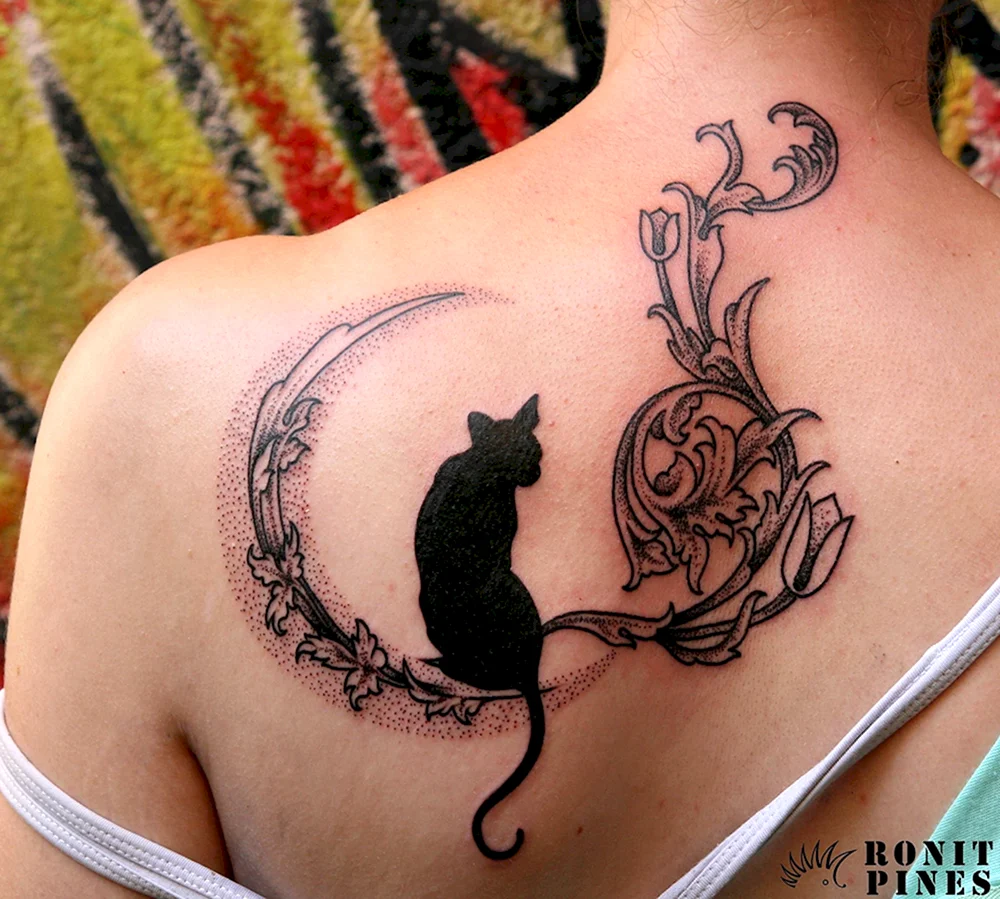 Женские Татуировки кошки