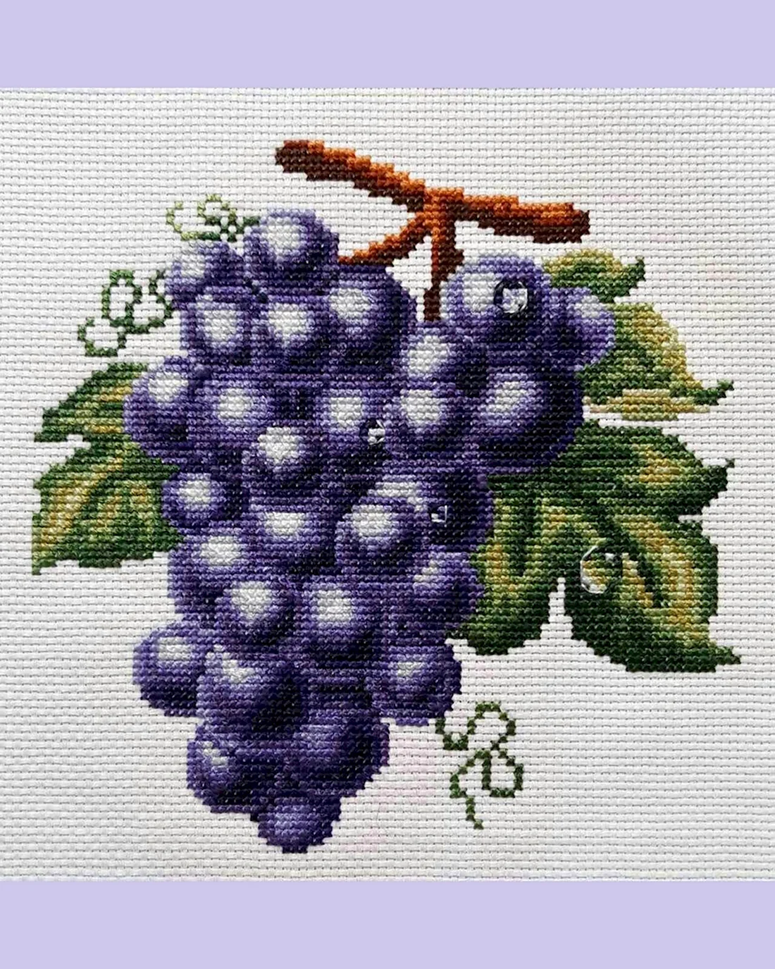 Гроздья винограда схема вышивки крестом