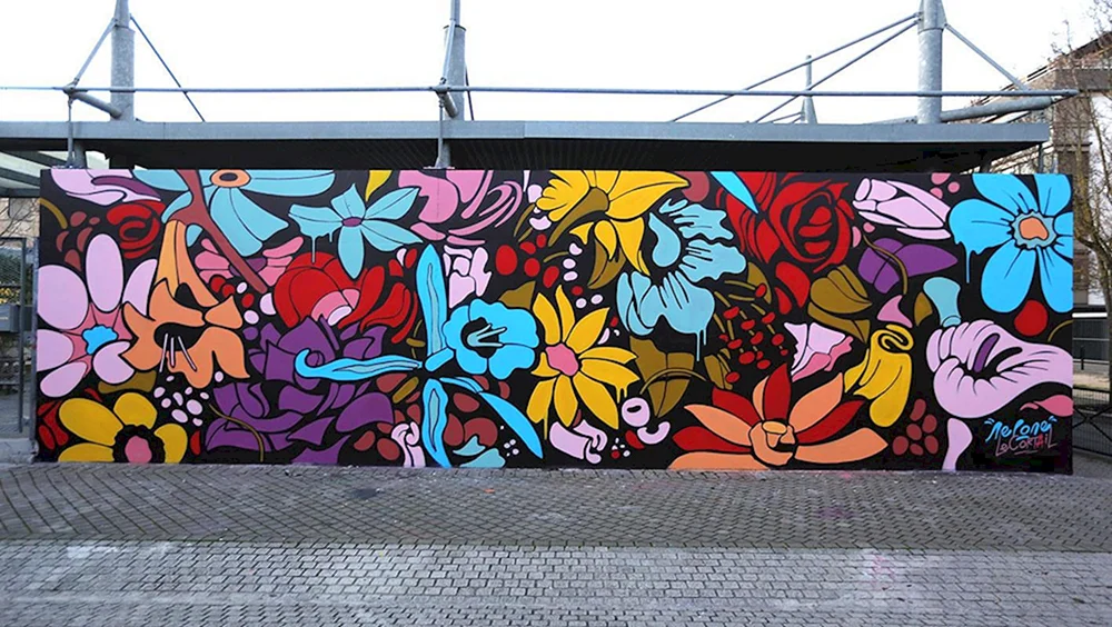 Цветочное граффити